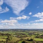 Somerset Levels from Glastonbury Tor, UK
