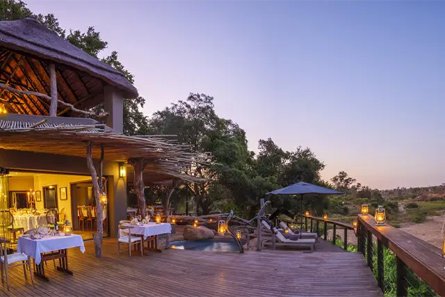 Main terrace at Jock Safari Lodge in South Africa