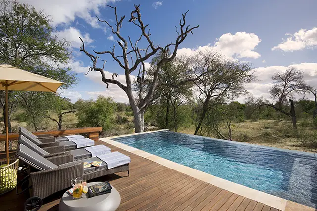 Swimming pool at Rockfig Safari Lodge in South Africa