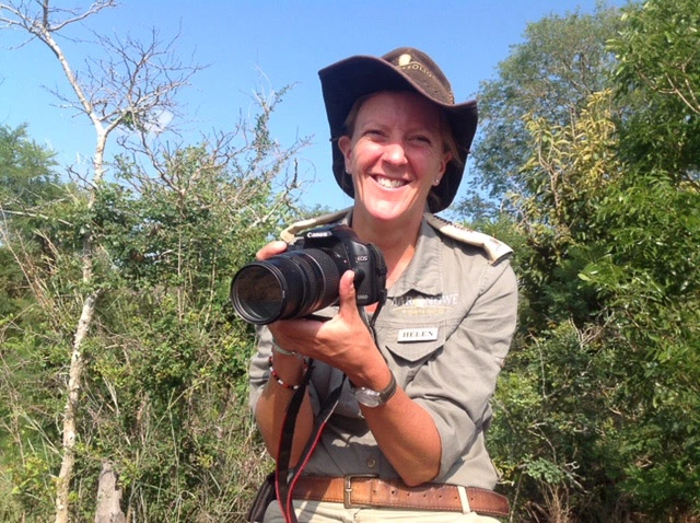 Helen Bryon with a DSLR camera