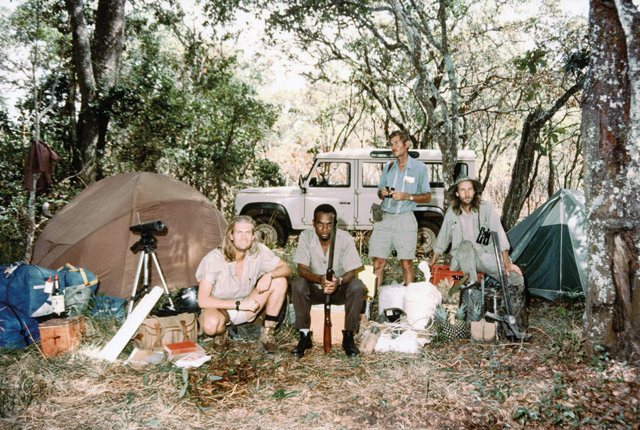 Chris Breen with Bob & Simon in Zambia
