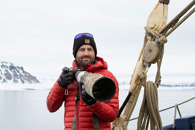 Bret Charman with a mirrorless camera