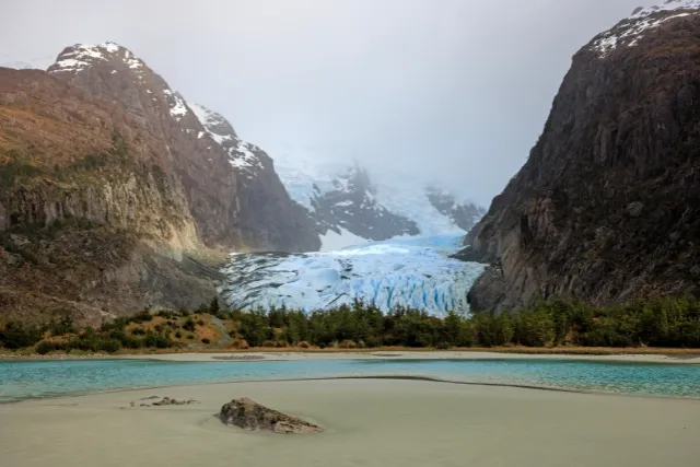 View of Bernal Glacier in Chile.