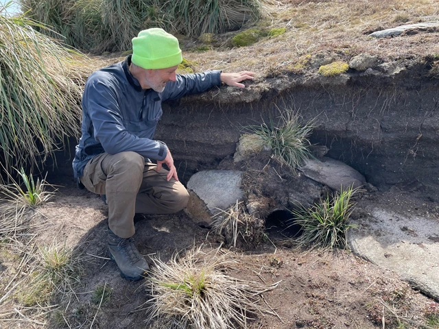Artifical burrows on the Falkland Islands, part of the conservation work undertaken by Faklands Conservation
