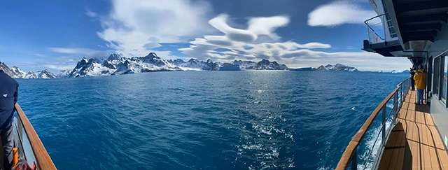 Panorama of the scenery in South Georgia, taken from the Magellan Explorer