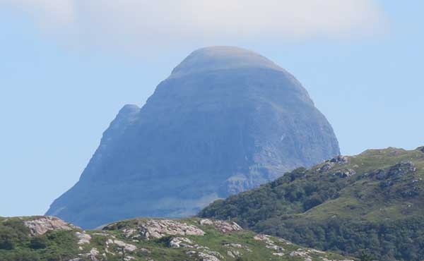 Suilven from Lochinver in Scotland